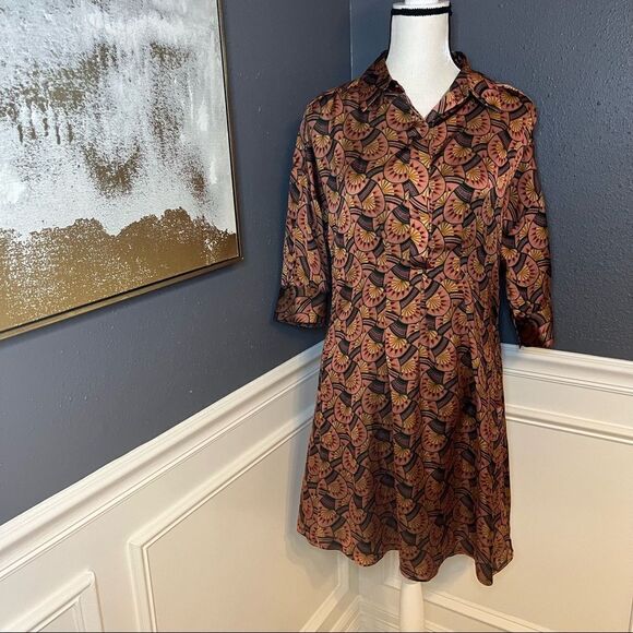 Anthro Eva Franco Edeline Abstract Shirtdress - Picture 6 of 14